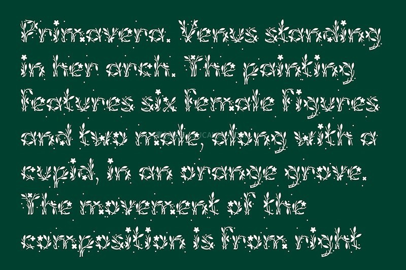 Fioritura花卉艺术装饰字体